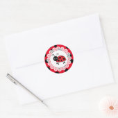 Sticker Rond Little Red et BlackLadybug (Enveloppe)