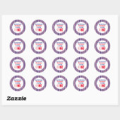 Sticker Rond Little Rookie Baseball 1er anniversaire (Feuille)