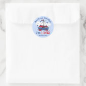 Sticker Rond Little Sailboat 1er anniversaire (Sac)