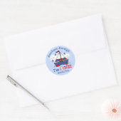 Sticker Rond Little Sailboat 1er anniversaire (Enveloppe)