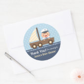 Sticker Rond Little Sailor Nautical Baby shower Party (Enveloppe)