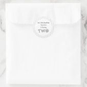 Sticker Rond Little Snowflake 2e anniversaire (Sac)