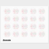 Sticker Rond Little Snowflake rose Silver Parties scintillant 1 (Feuille)
