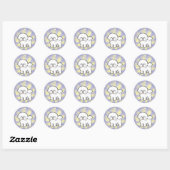 Sticker Rond Little Star Bichon Frise (Feuille)