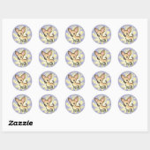 Sticker Rond Little Star Chihuahua (manteau lisse) (Feuille)