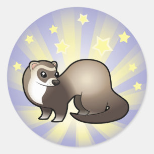 Sticker Rond Little Star Ferret