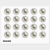 Sticker Rond Little Star Schnauzer (Feuille)