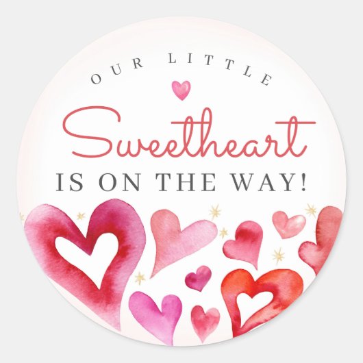 Sticker Rond Little Sweetheart Février Party (Devant)