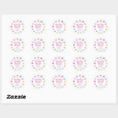 Sticker Rond Little Sweetheart Saint-Valentin fête d'anniversai (Feuille)
