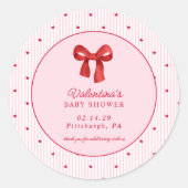 Sticker Rond Little Sweetheart Valentine Coquette Round  (Devant)