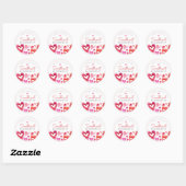 Sticker Rond Little Sweethee Février fête d'anniversaire (Feuille)