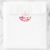 Sticker Rond Little Sweethee Février fête d'anniversaire (Sac)