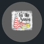 Sticker Rond Little Tis' Season Christmas Tree Cakes Debbie<br><div class="desc">Little Tis' Season Christmas Tree Cakes Debbie</div>