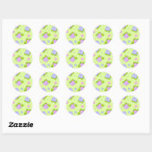 Sticker Rond little turtles (Feuille)