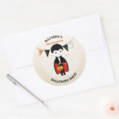 Sticker Rond Little Vampire Halloween (Enveloppe)