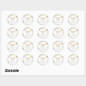 Sticker Rond Little Wildflower Baby Shower (Feuille)