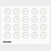 Sticker Rond Little Wildflower Boho Dream - Baby Shower (Feuille)