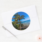 Sticker Rond Littoral tropical (Enveloppe)