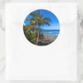 Sticker Rond Littoral tropical (Sac)