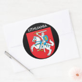 Sticker Rond Lituanie Armoiries (Enveloppe)
