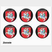 Sticker Rond Lituanie Armoiries (Feuille)