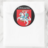 Sticker Rond Lituanie Armoiries (Sac)