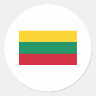 Sticker Rond Lituanie FLAG International