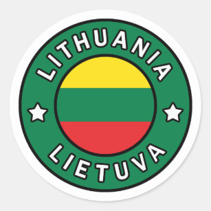 Sticker Rond Lituanie Lietuva