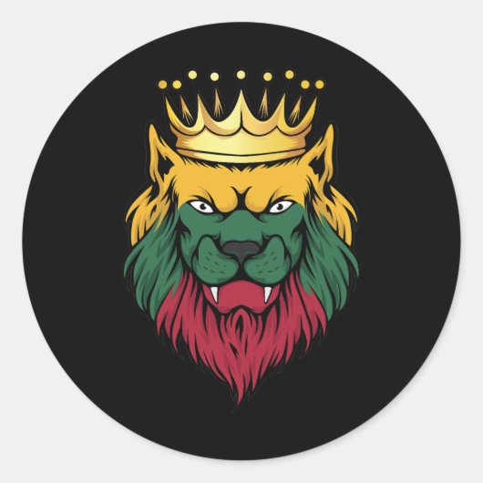 Sticker Rond Lituanie Lion King (Devant)