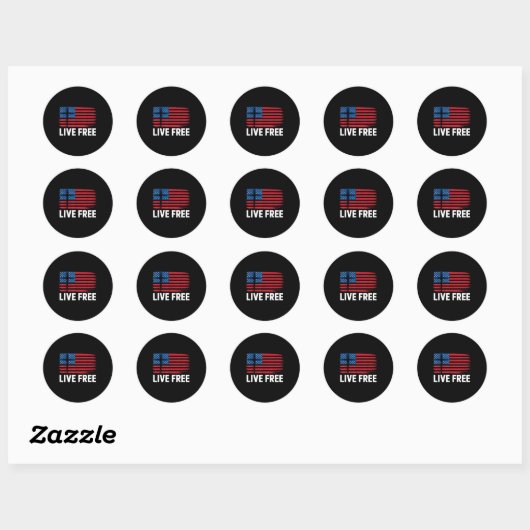 Sticker Rond Live  (Feuille)