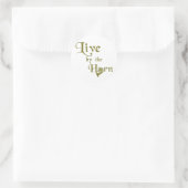 Sticker Rond Live by the Horn (Sac)