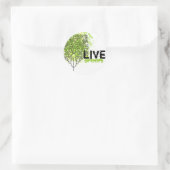Sticker Rond Live Green (Sac)