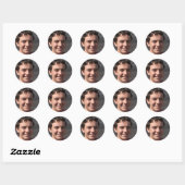 Sticker Rond Live Laugh Love (Feuille)