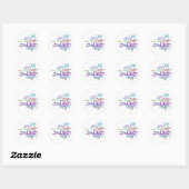 Sticker Rond Live Love Laugh (Feuille)