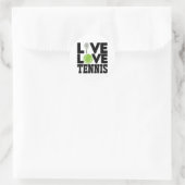 Sticker Rond Live love Tennis (Sac)