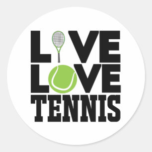 Sticker Rond Live love Tennis