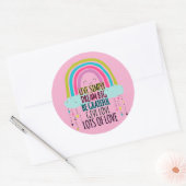 Sticker Rond Live Simply Dream Big Be Grateful Give Love (Enveloppe)