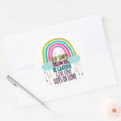 Sticker Rond Live Simply Dream Big Be Grateful Give Love (Enveloppe)