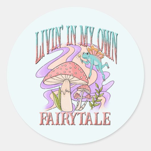 Sticker Rond Livin' Dans Mon Propre Conte D'Équité (Devant)