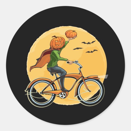 Sticker Rond Livraison citrouille (Devant)