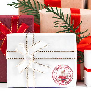 Sticker Rond Livraison du Pôle Nord de père Noël