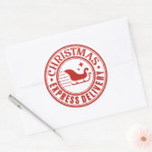 Sticker Rond Livraison Express de Noël (Enveloppe)