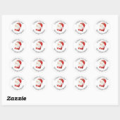 Sticker Rond Livraison Express Père Noël Atelier Père Noël (Feuille)