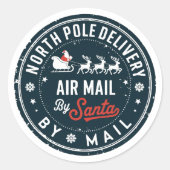 Sticker Rond Livraison Festive du Pôle Nord (Devant)