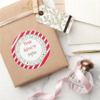 Livraison secrète de Père Noël rayé cadeau de Noël