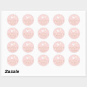 Sticker Rond Livraison spéciale Boule bébé fille Douche rose (Feuille)