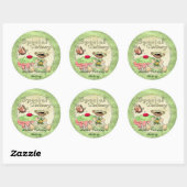 Sticker Rond Livraison spéciale Cupcake Bear BAKERY CATERY (Feuille)