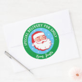 Sticker Rond Livraison spéciale de Père Noël Kids Christmas Cla (Enveloppe)