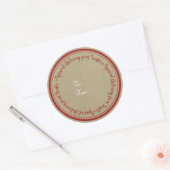 Sticker Rond Livraison spéciale de Père Noël Rustic Kraft Noël (Enveloppe)