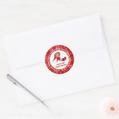 Sticker Rond Livraison spéciale du Noël du Pôle Nord (Enveloppe)
